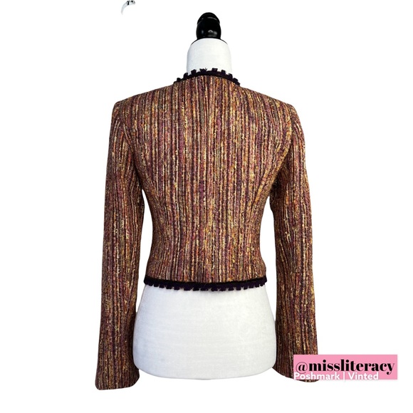 Cynthia Steffe Women’s Multicolour Tweed Metallic Structured Tailored Blazer [4] - Picture 8 of 14